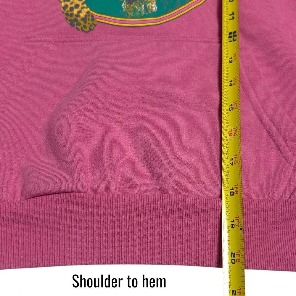 NWOT Def Leppard‎ Pink Hoodie Tour Dates Rocker Comfort Novelty Girl's M
